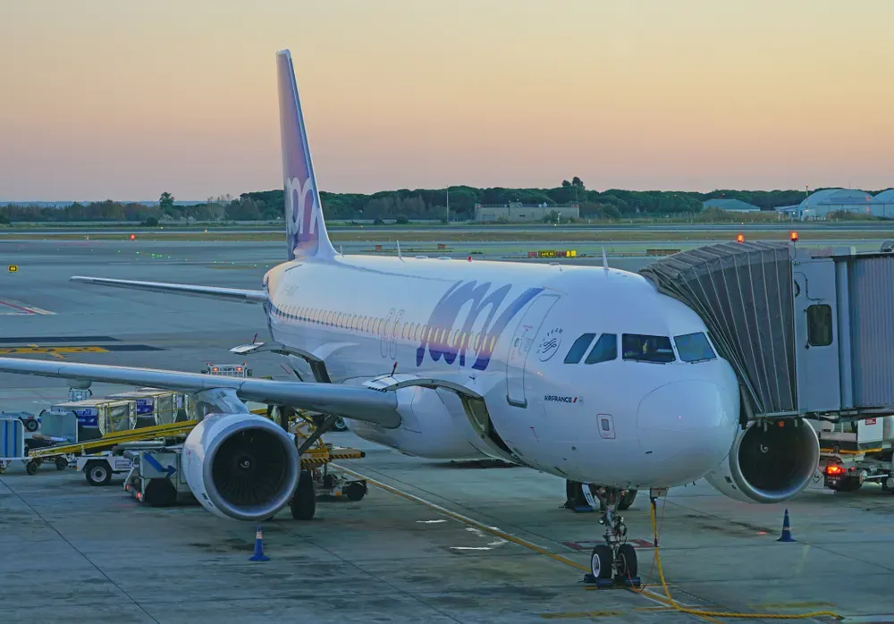 Air France airline Joon's plane at airport